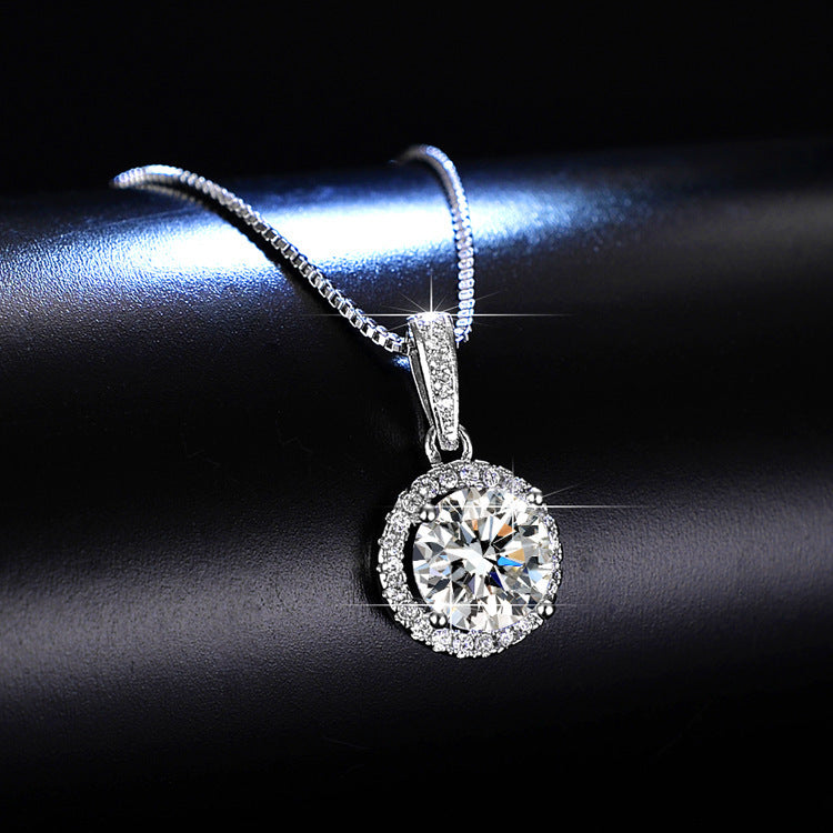 Luxury Round Bag Necklace Women Fashion Style Clavicle Chain